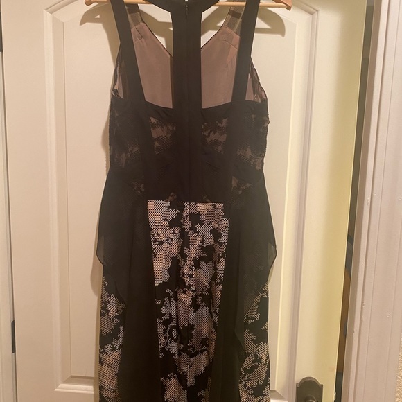 BCBG MAXAZRIA RUNWAY MIDI black/multi colored sleeveless dress. Size M - Picture 7 of 7